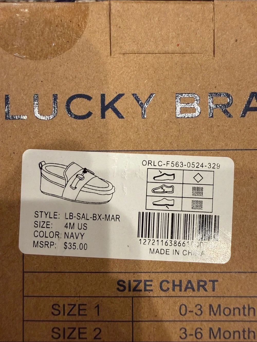 Lucky Brand Navy Baby Loafer Crib Shoes